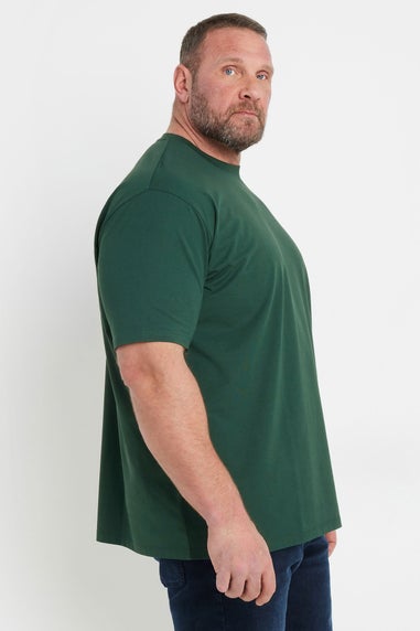 BadRhino Dark Green Soft Touch Relaxed Fit T-Shirt