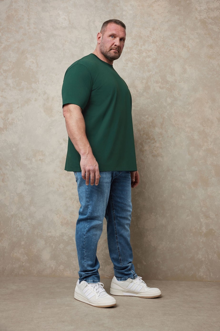 BadRhino Dark Green Soft Touch Relaxed Fit T-Shirt