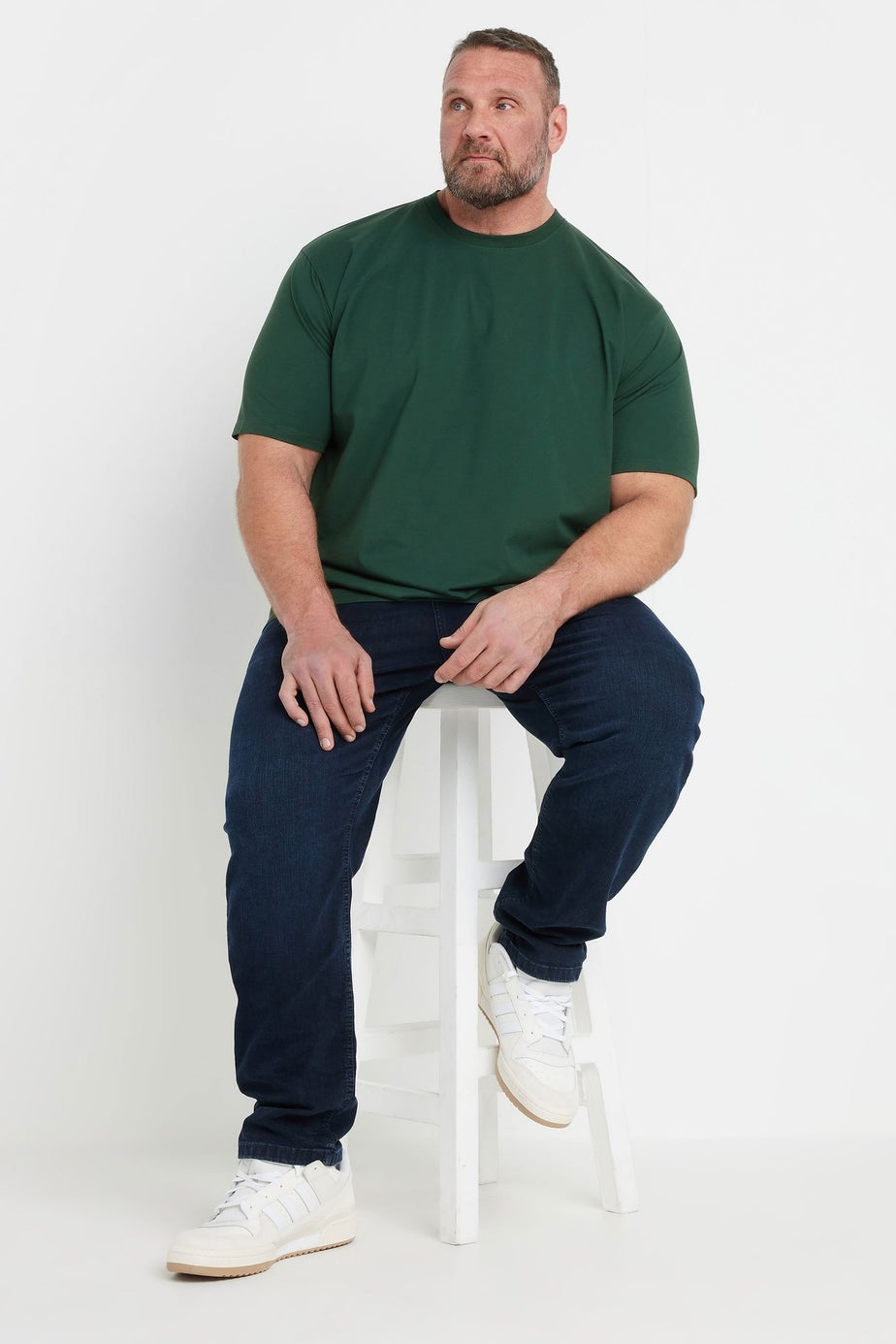 BadRhino Dark Green Soft Touch Relaxed Fit T-Shirt