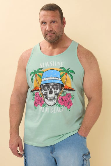 BadRhino Light Green Palm Beach Skull Vest