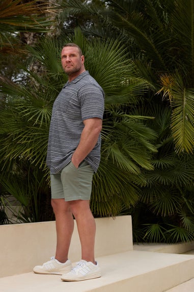 BadRhino Blue Jacquard Stripe Jersey Revere Shirt