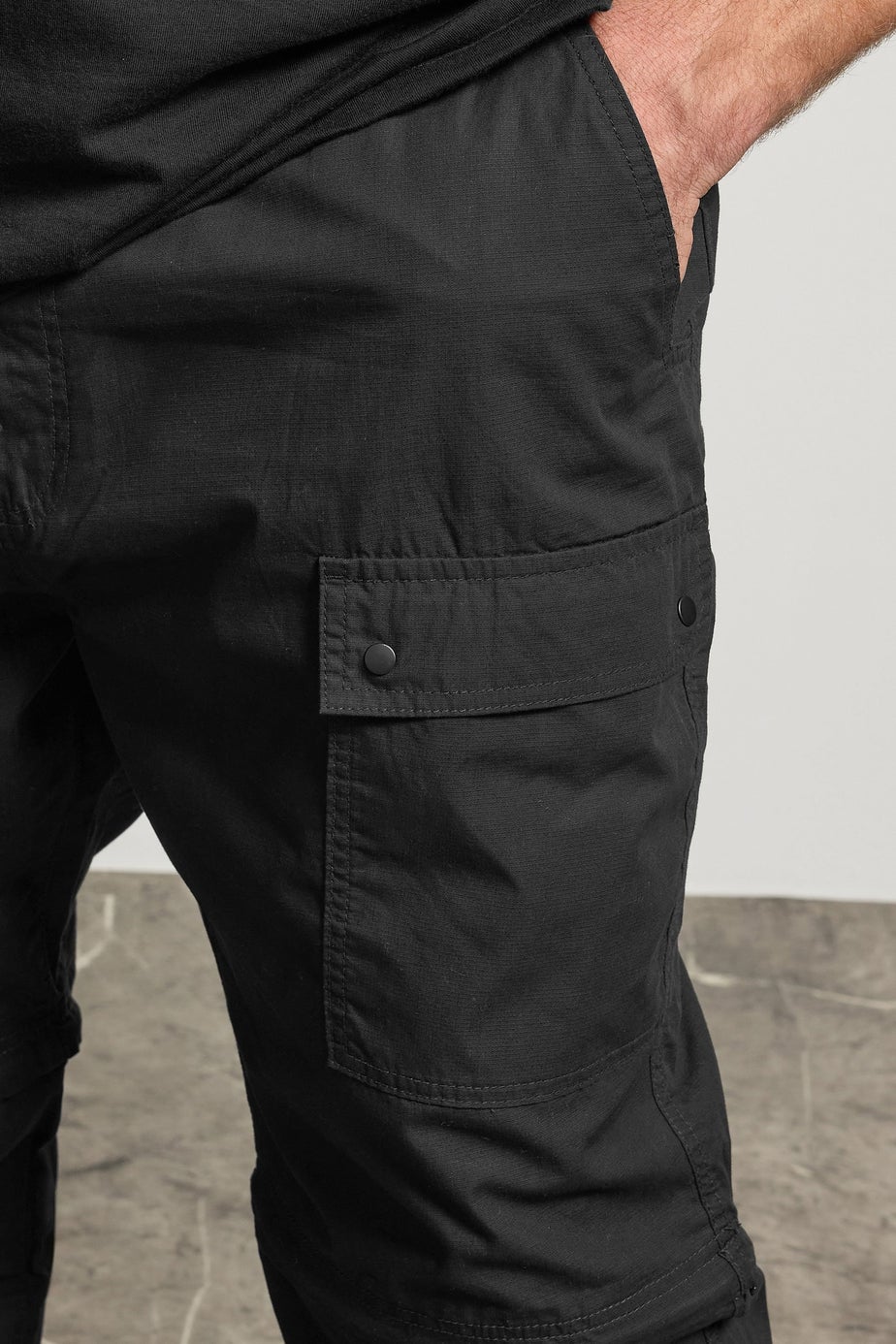BadRhino Black Zip Off Trekking Trousers