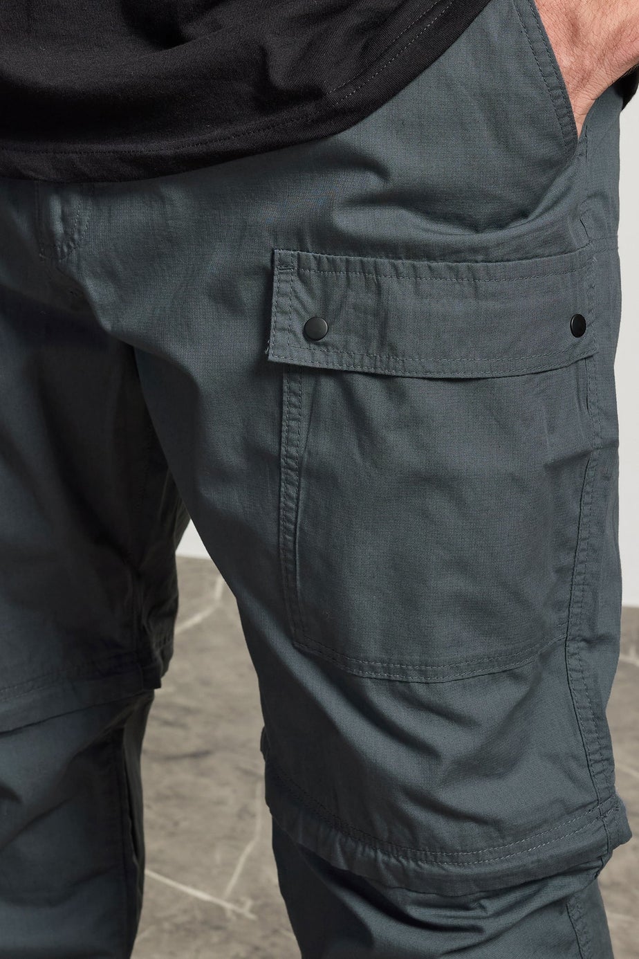 BadRhino Slate Grey Zip Off Trekking Trousers