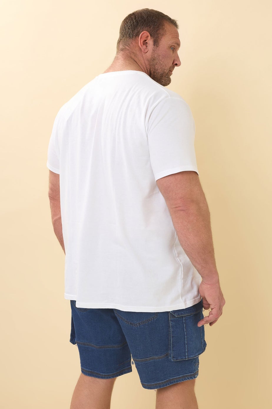 BadRhino Blue Elasticated Cargo Denim Shorts