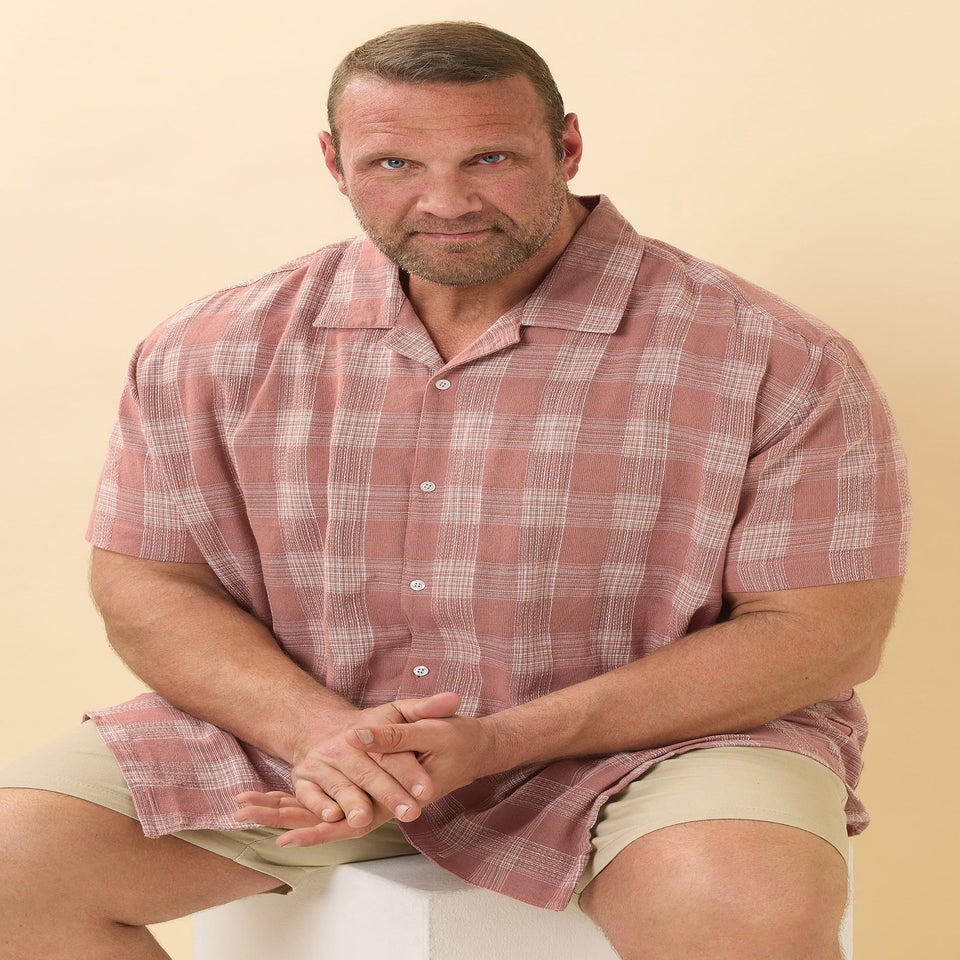 BadRhino Pink Textured Check Print Shirt