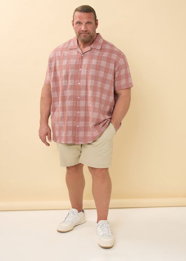 BadRhino Pink Textured Check Print Shirt