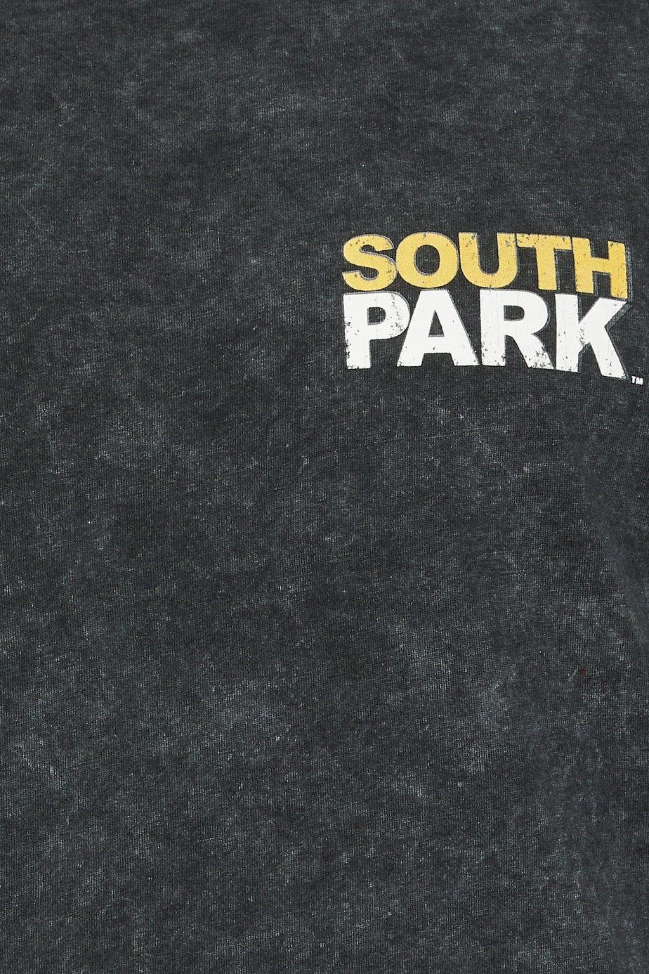 BadRhino Black Acid Wash Printed South Park T-Shirt