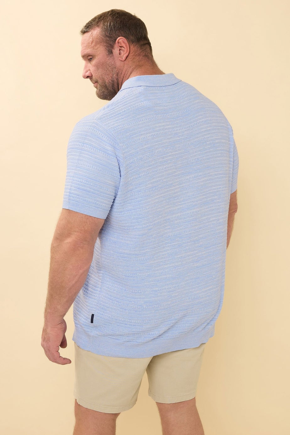 BadRhino Light Blue Knitted Polo Shirt