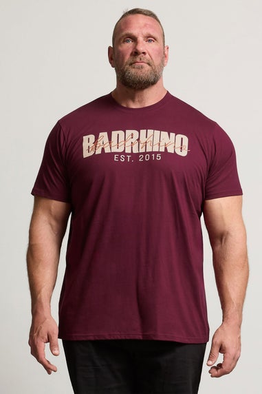 BadRhino 3 Pack Burgundy Red & Navy Blue Scripted T-Shirts