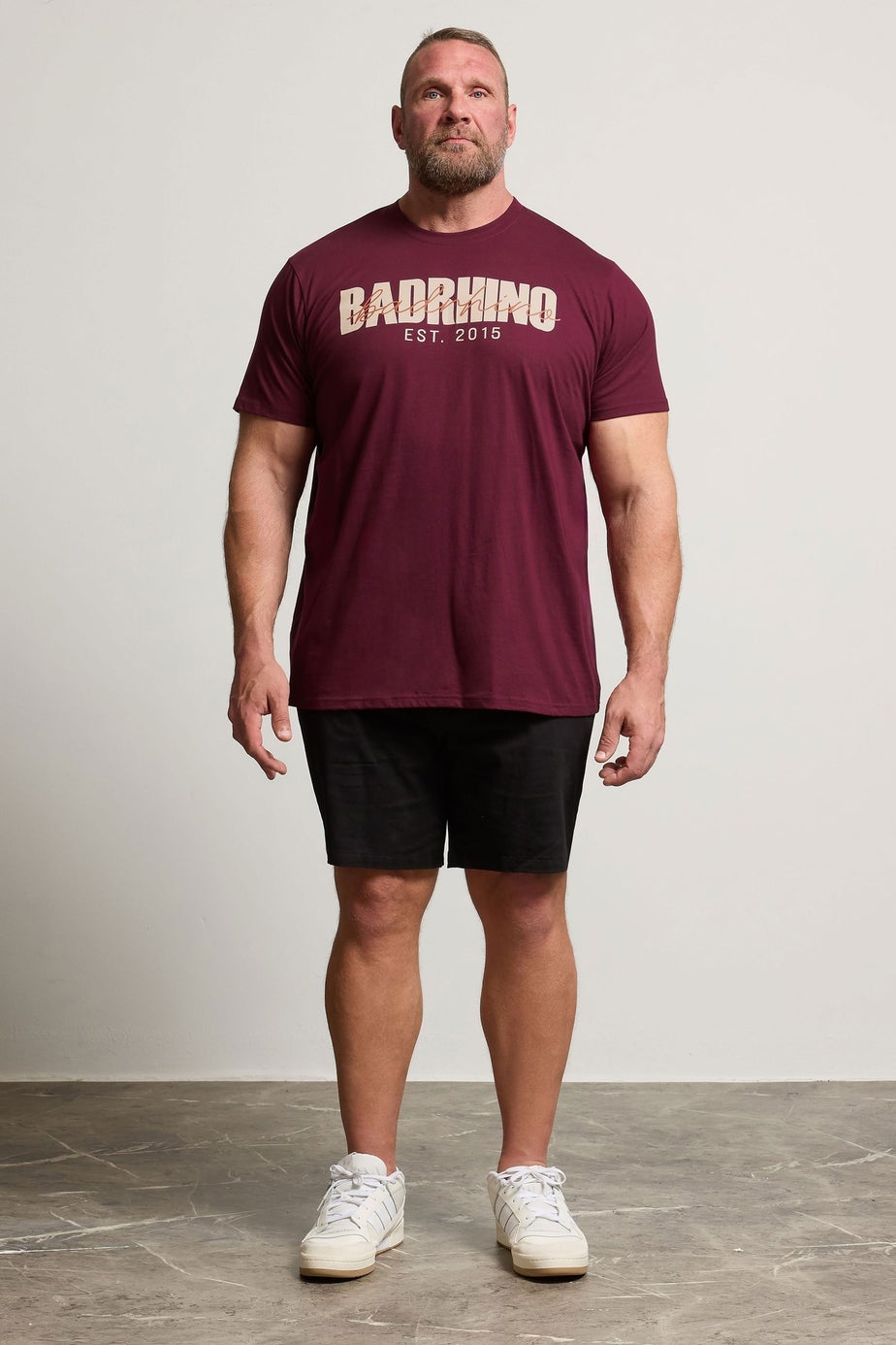 BadRhino 3 Pack Burgundy Red & Navy Blue Scripted T-Shirts