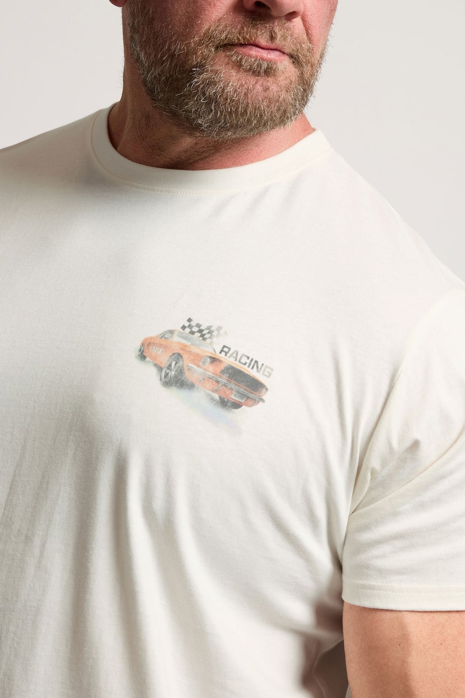 BadRhino Off White Racing Car Graphic T-Shirt
