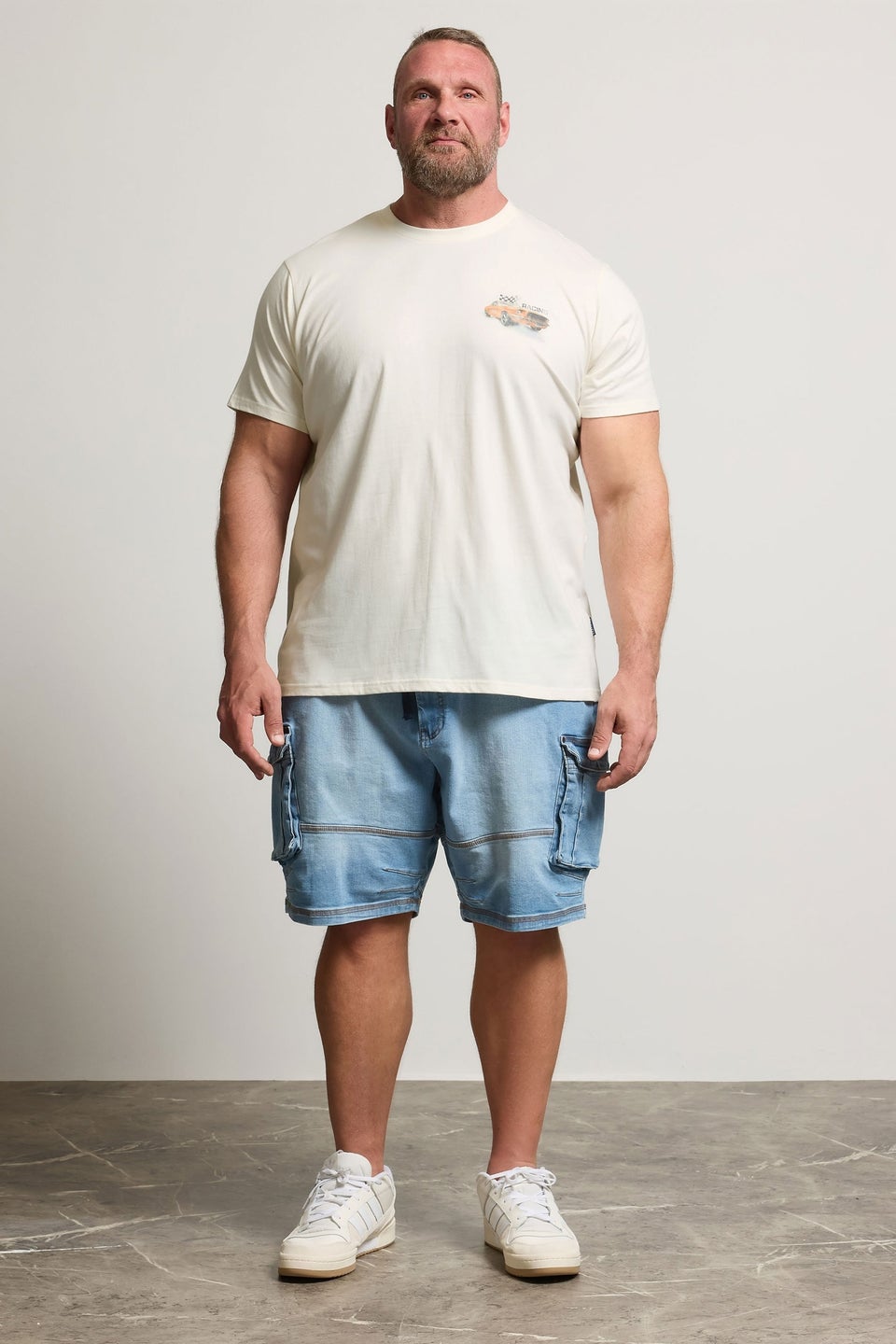 BadRhino Off White Racing Car Graphic T-Shirt