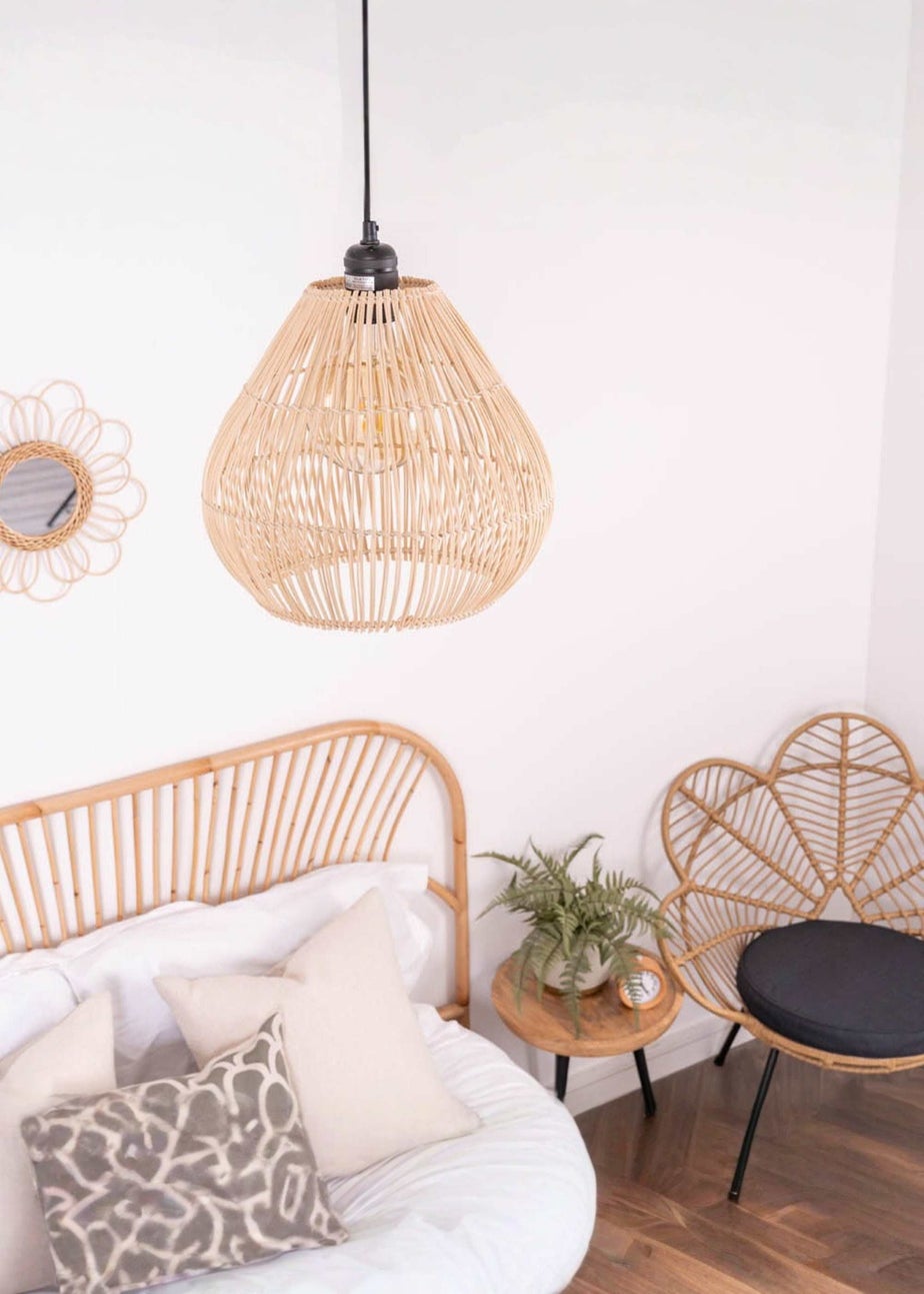 ValueLights Vine Natural Rattan Easy Fit Ceiling  Lampshade