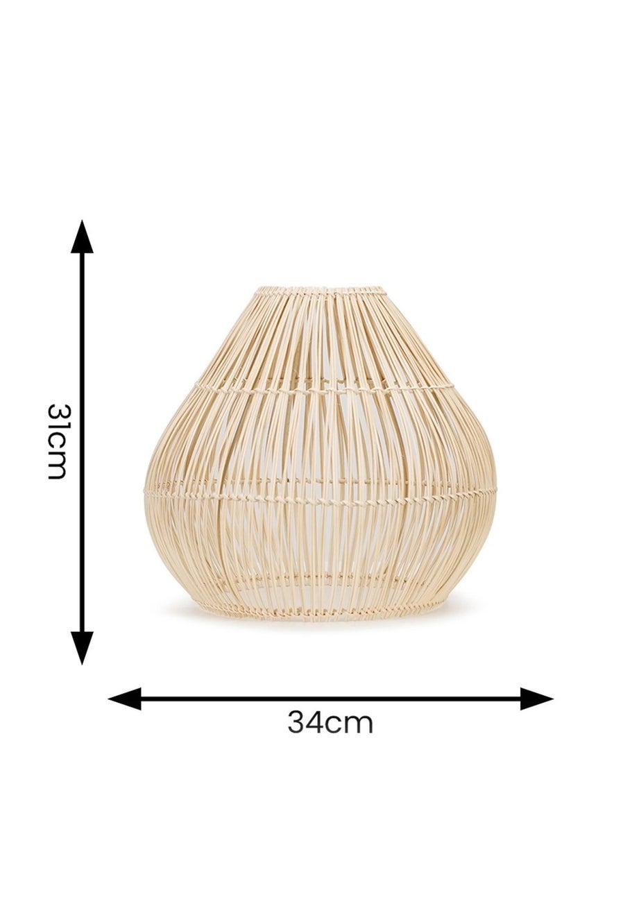 ValueLights Vine Natural Rattan Easy Fit Ceiling  Lampshade