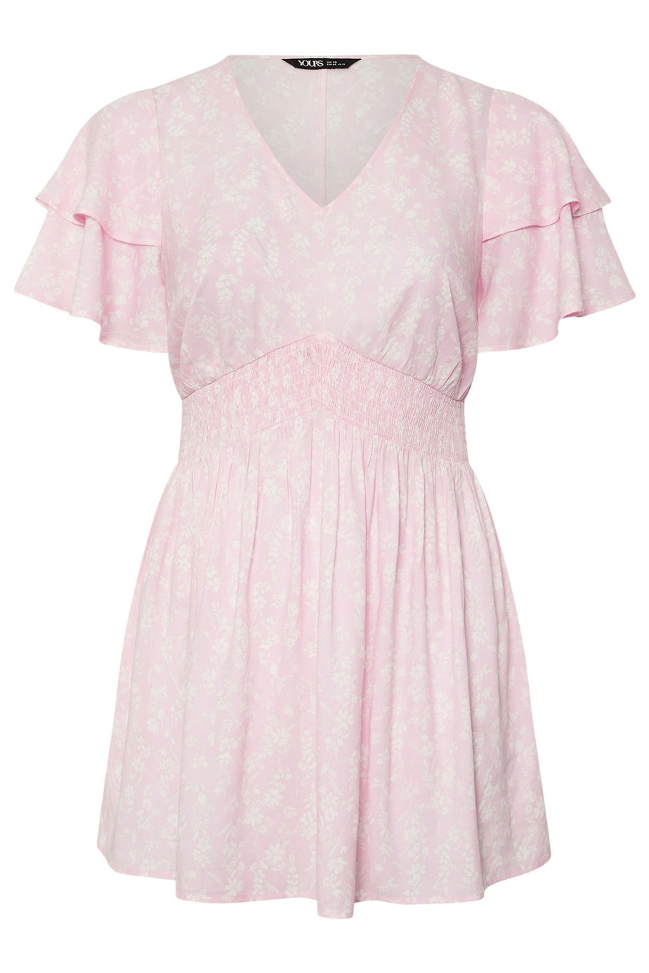 YOURS Curve Pink Floral Print Peplum Top