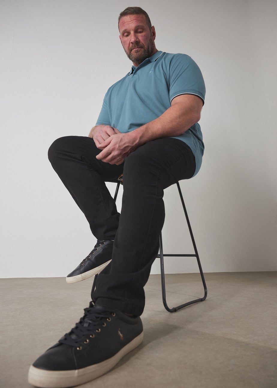 BadRhino Big & Tall Black Elasticated Waist Chinos