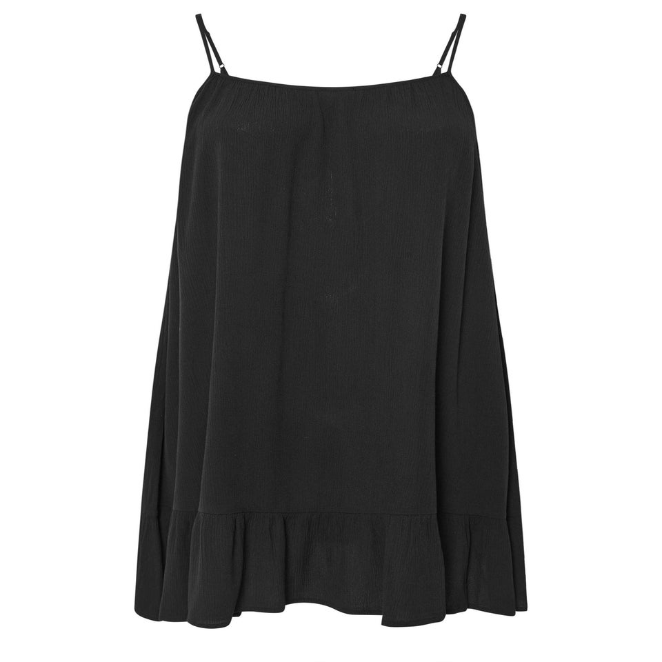Yours Curve Black Crinkle Mini Dress