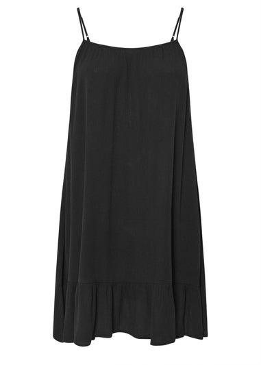 Yours Curve Black Crinkle Mini Dress