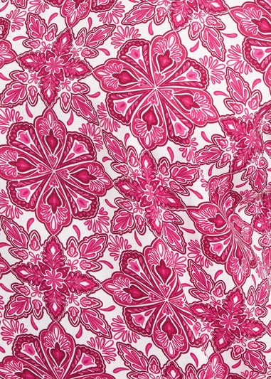 Yours Curve Pink Tile Print Shift Dress