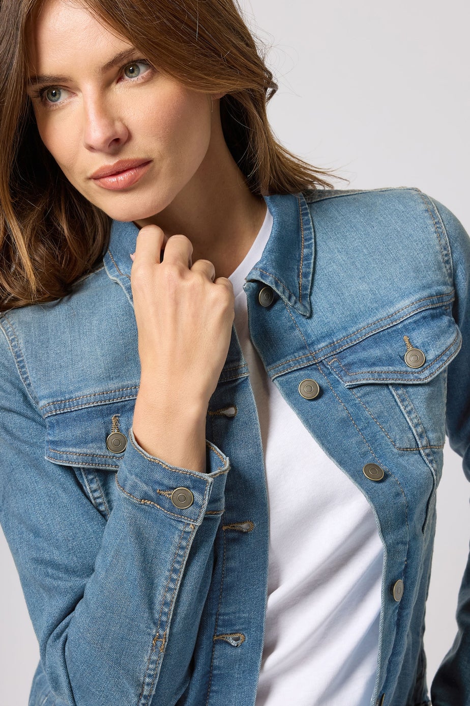 M&Co Blue Mid Wash Denim Jacket