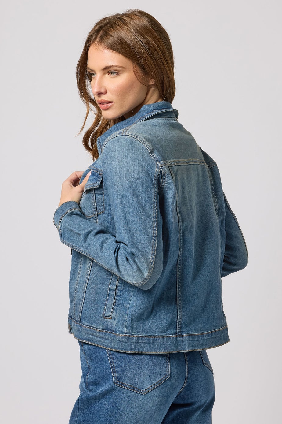 M&Co Blue Mid Wash Denim Jacket