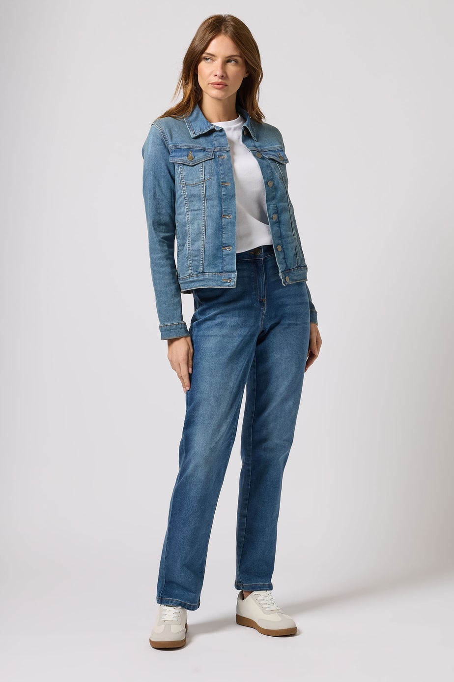 M&Co Blue Mid Wash Denim Jacket