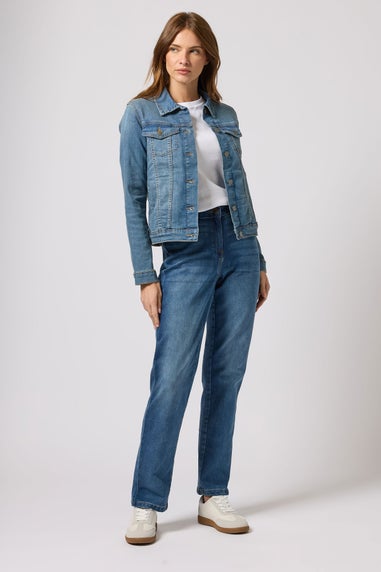 M&Co Blue Mid Wash Denim Jacket