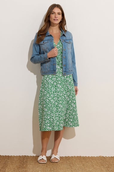 M&Co Blue Mid Wash Denim Jacket