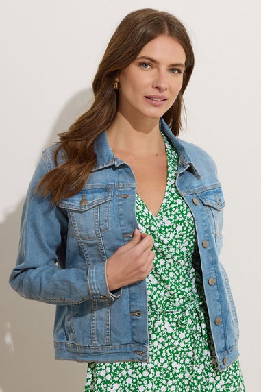 M&Co Blue Mid Wash Denim Jacket