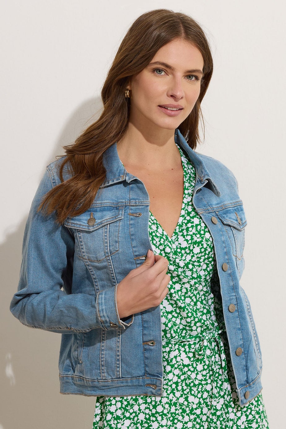 M&Co Blue Mid Wash Denim Jacket