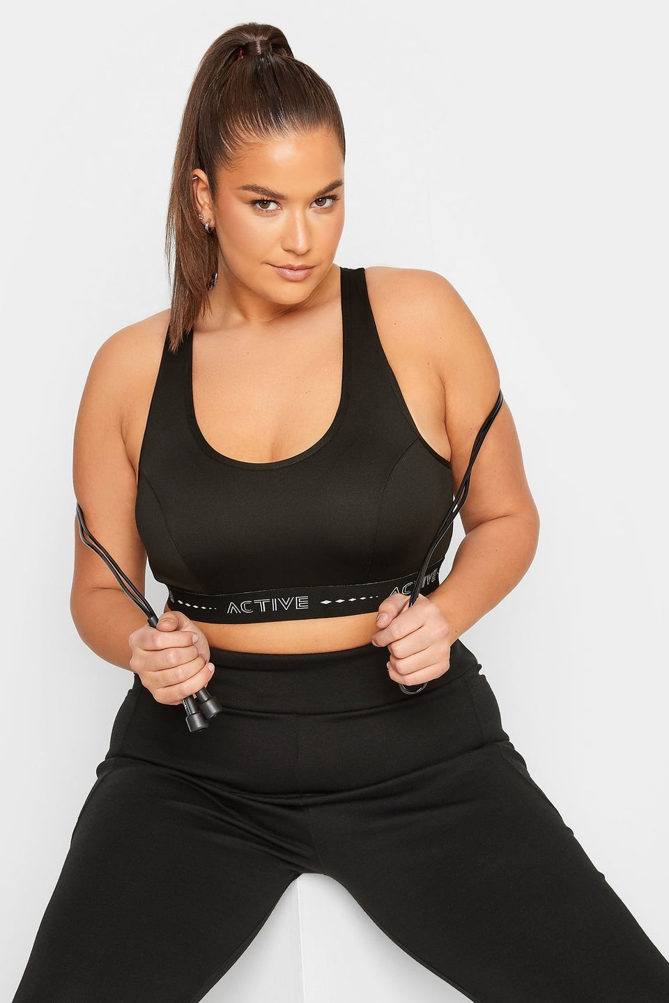 Yours Active Curve Black Padded Sports Bra