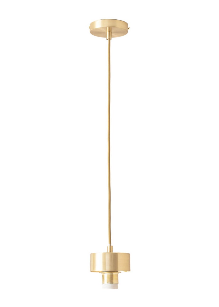 ValueLights Brianna Brushed Gold Cap Adjustable Pendant Ceiling Light