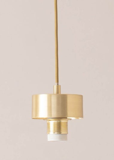 ValueLights Brianna Brushed Gold Cap Adjustable Pendant Ceiling Light