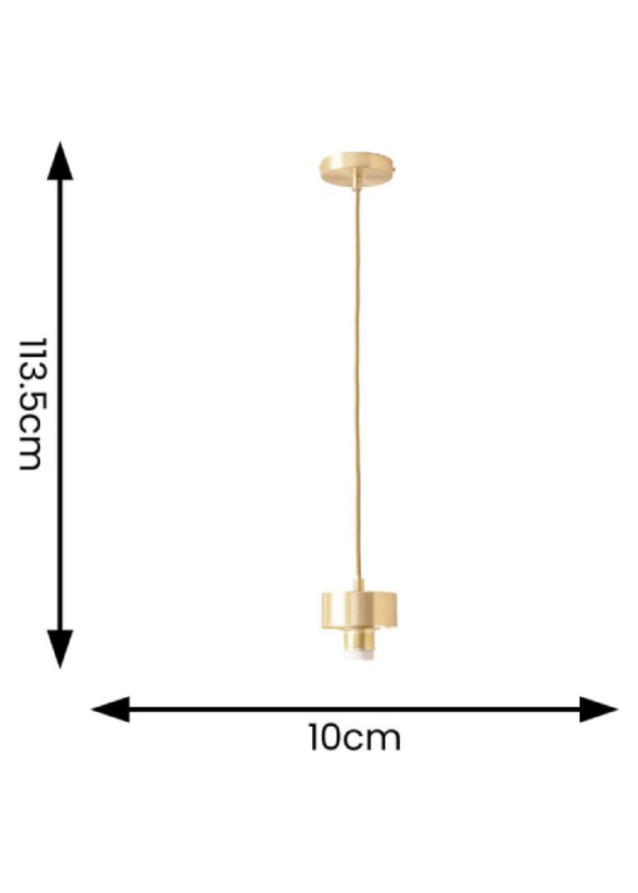 ValueLights Brianna Brushed Gold Cap Adjustable Pendant Ceiling Light