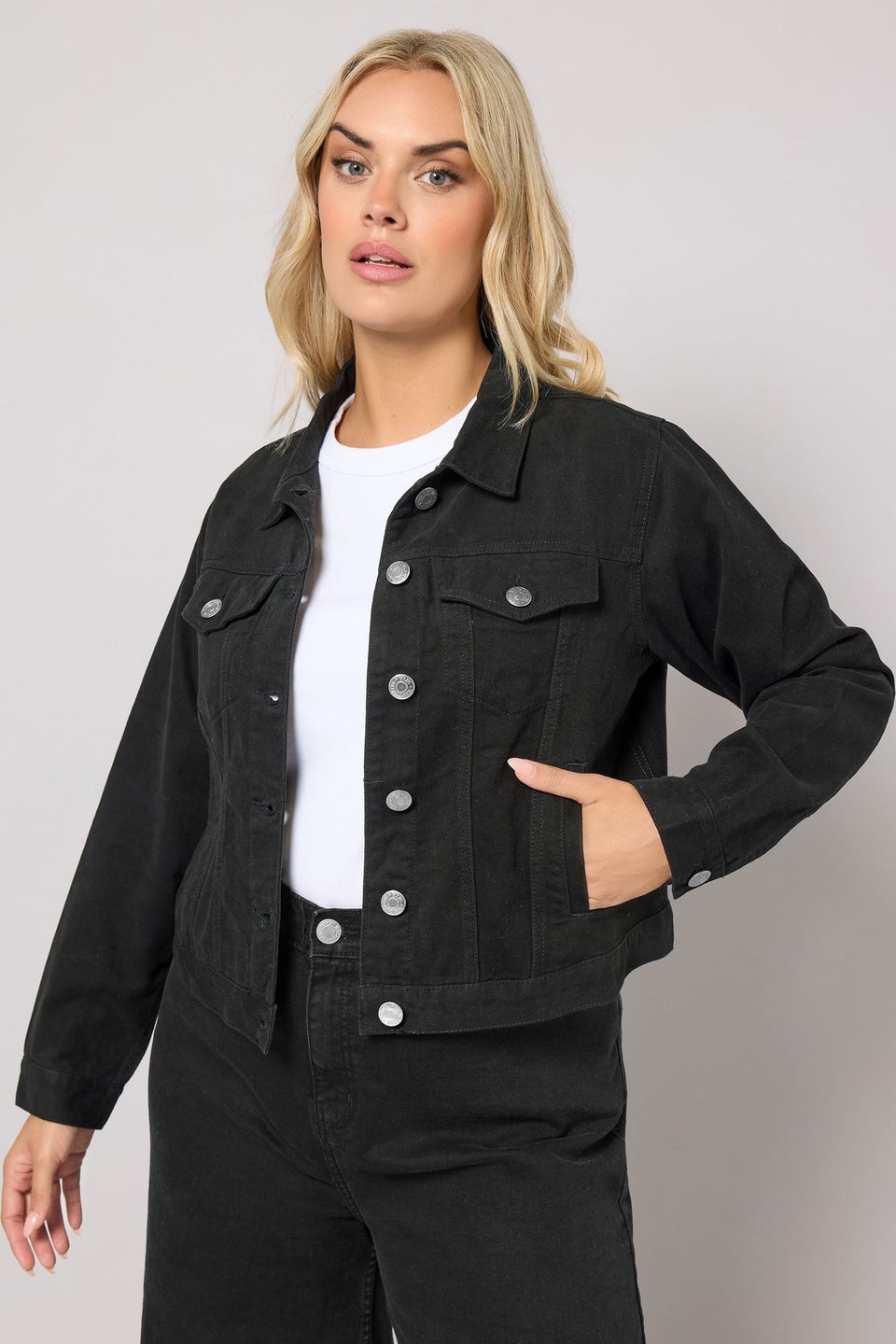 Yours Curve Black Denim Jacket