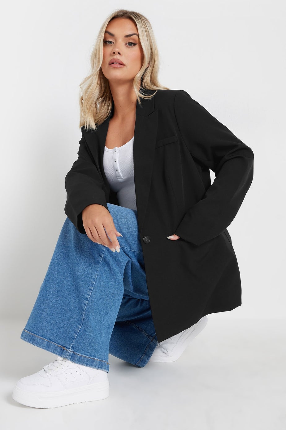 Yours Curve Black Tailored Blazer