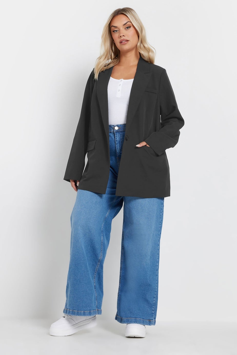 Yours Curve Black Tailored Blazer