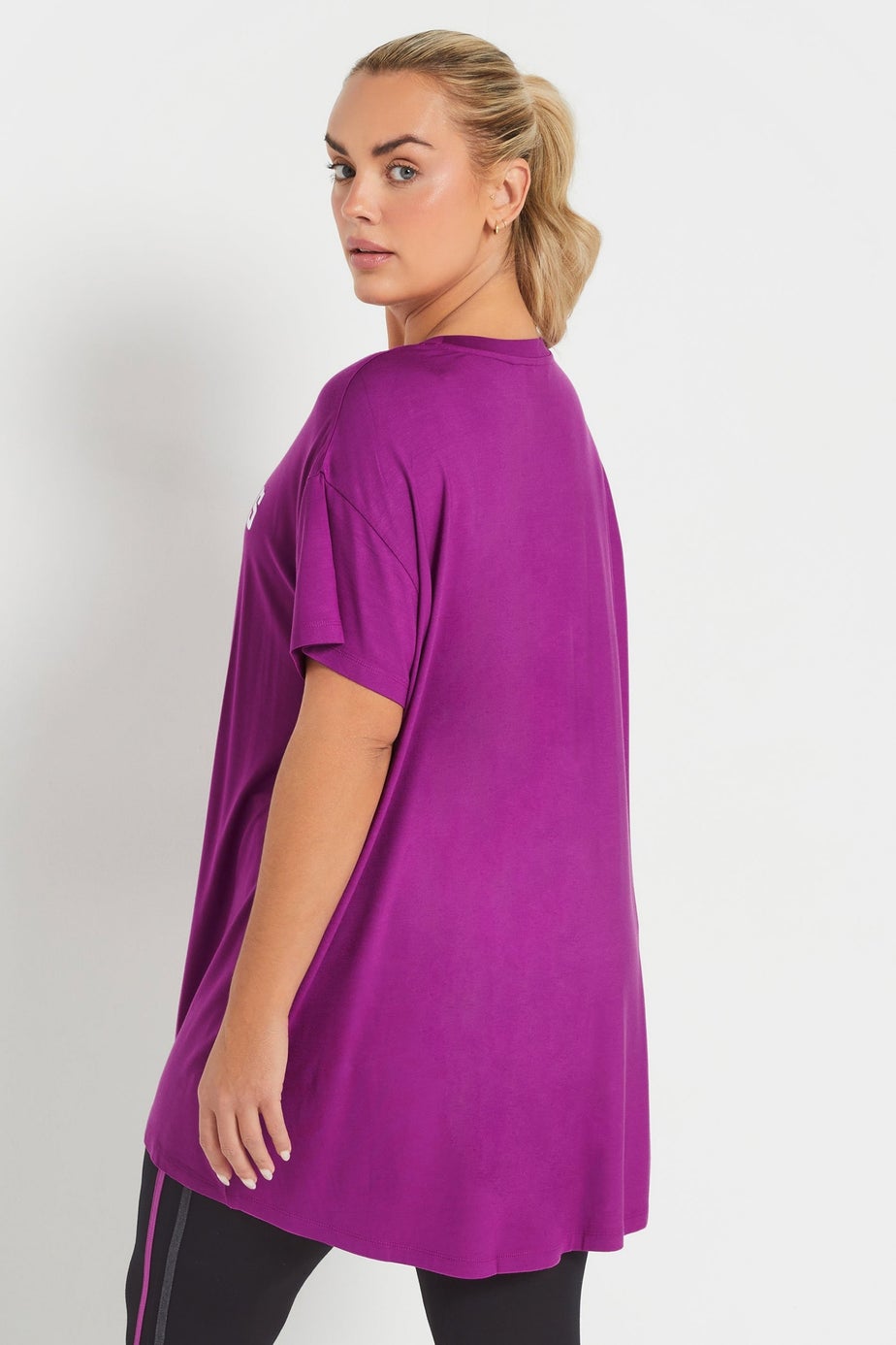 Yours Active Curve Purple Wellness Club Slogan Top