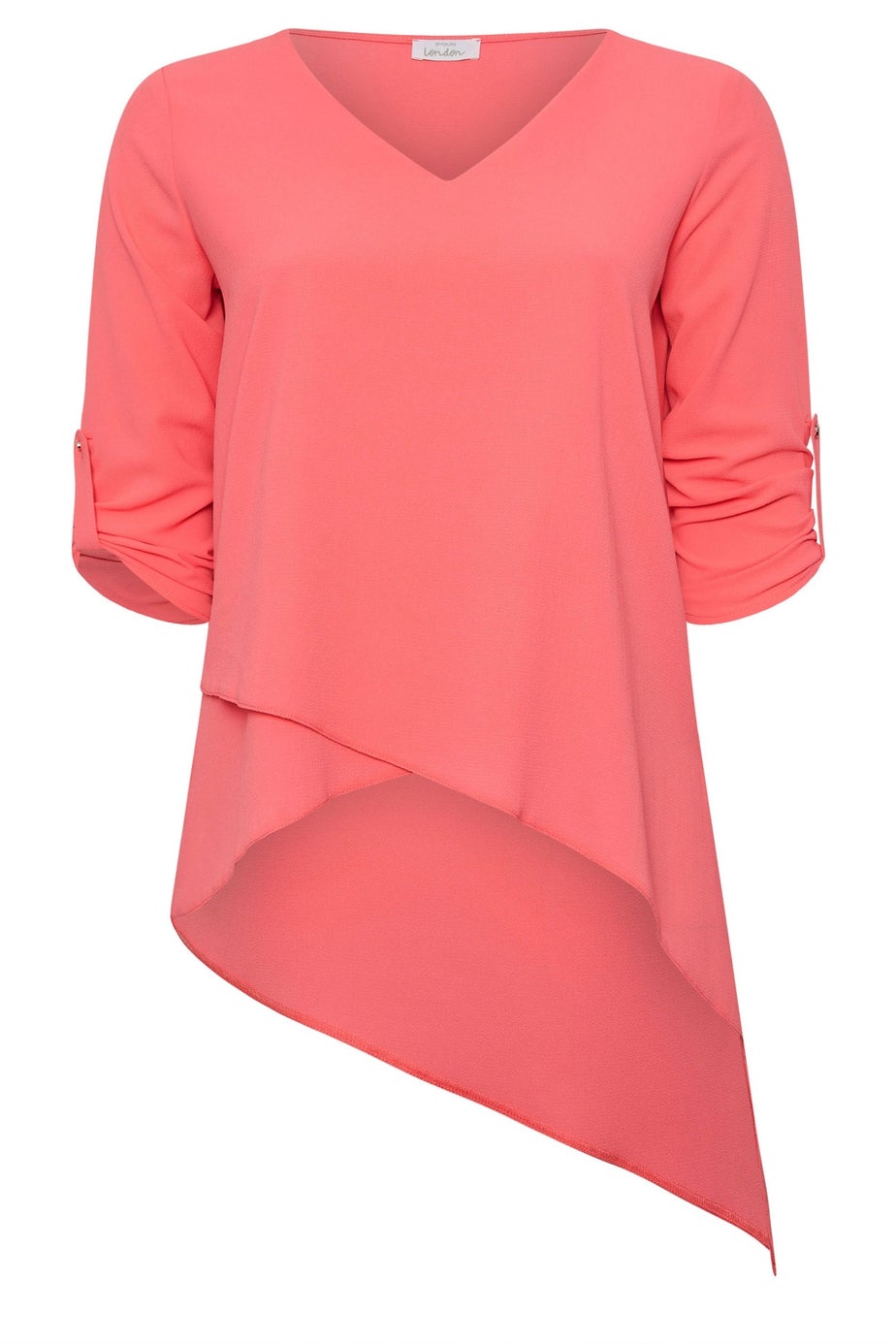 YOURS LONDON Curve Pink Asymmetric Hem Blouse