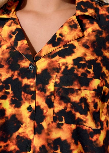 Yours Limited Curve Orange Tortoise Shell Shirt