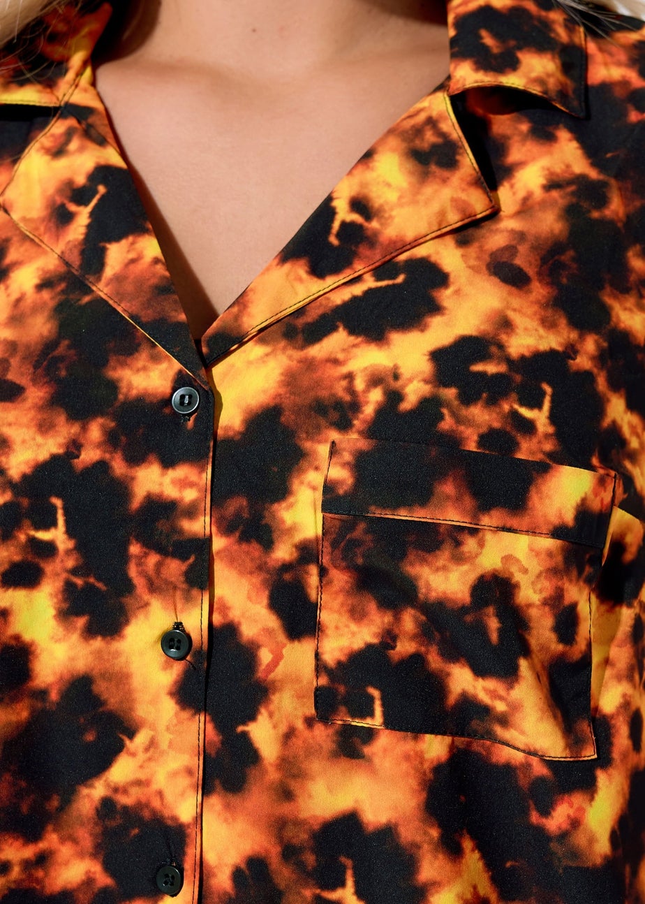 Yours Limited Curve Orange Tortoise Shell Shirt