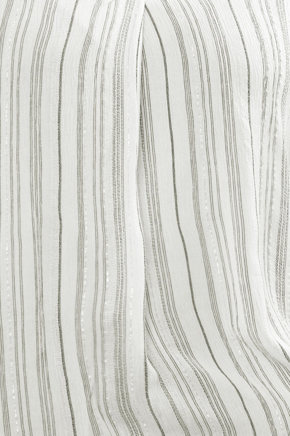 YOURS Curve White Stripe Metallic Blouse