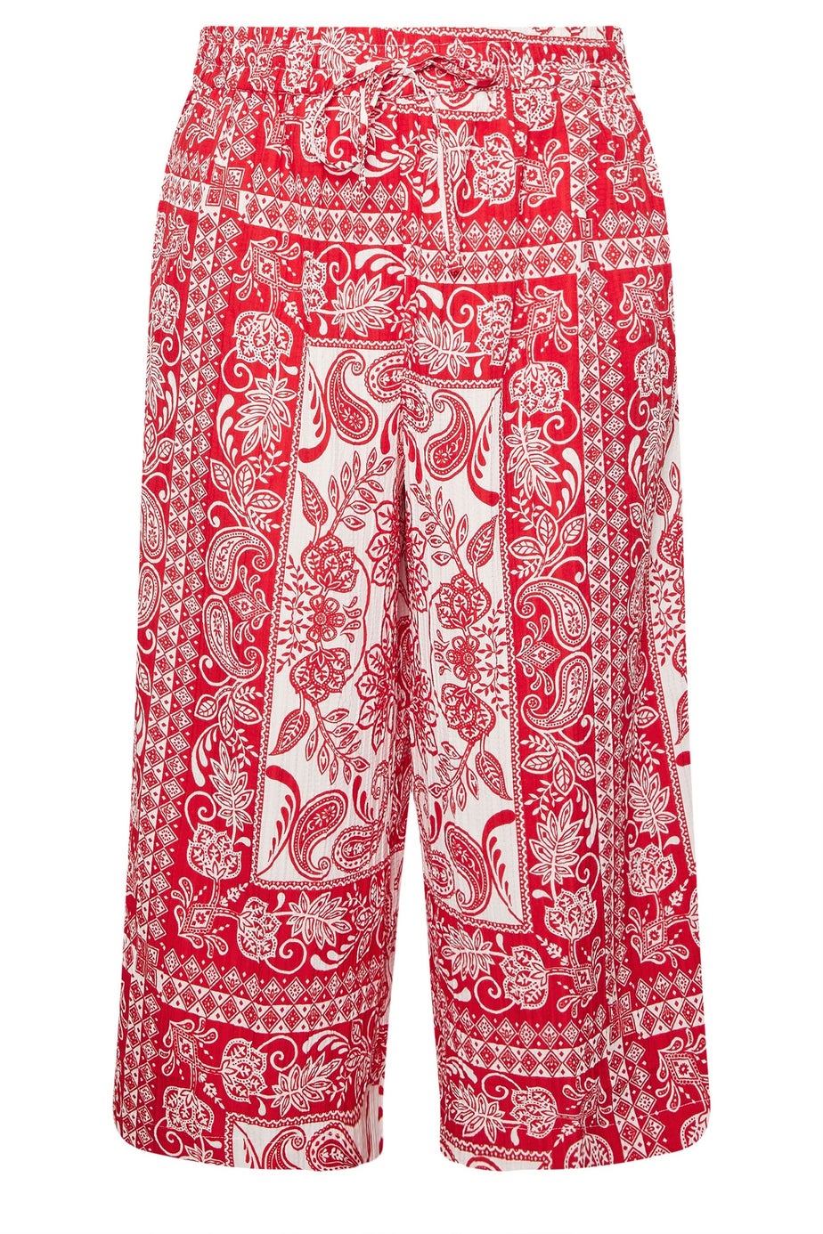 Yours Curve Red Paisley Midaxi Culottes