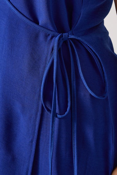 Yours Curve Cobalt Blue Wrap Vest Top