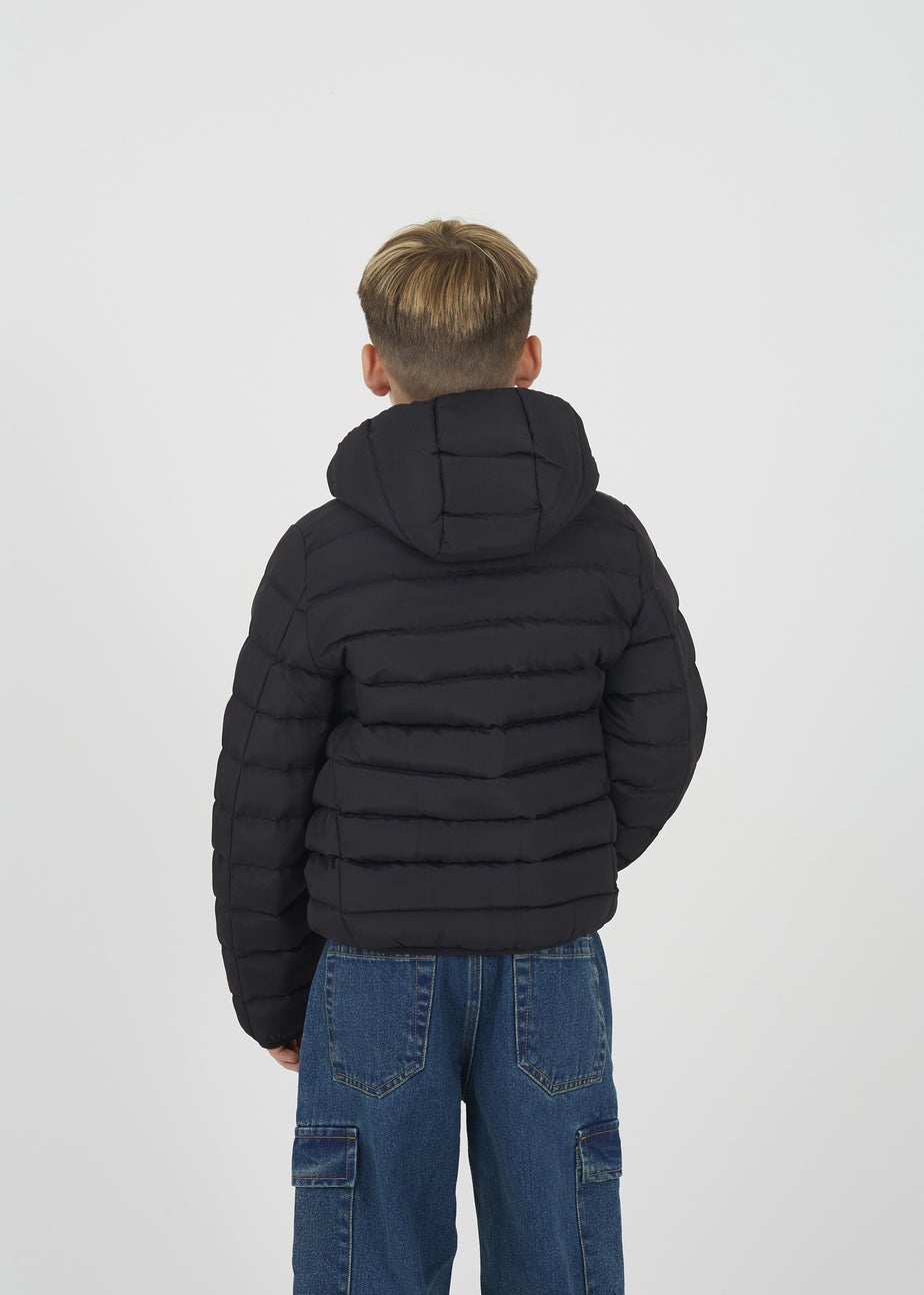 Brave Soul Black Hooded Puffer Jacket (7-13 yrs)