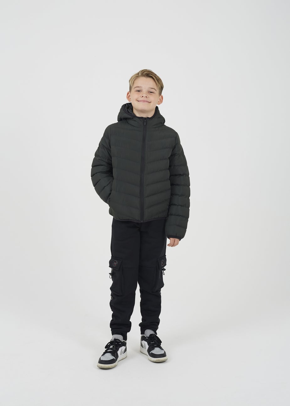 Brave Soul Khaki Hooded Puffer Jacket (7-13 yrs)