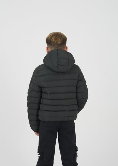 Brave Soul Khaki Hooded Puffer Jacket (7-13 yrs)