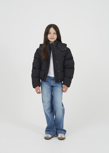 Brave Soul Black Hooded Padded Jacket (7-13 yrs)