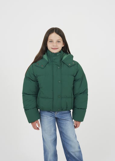 Brave Soul Green Hooded Padded Jacket (7-13 yrs)