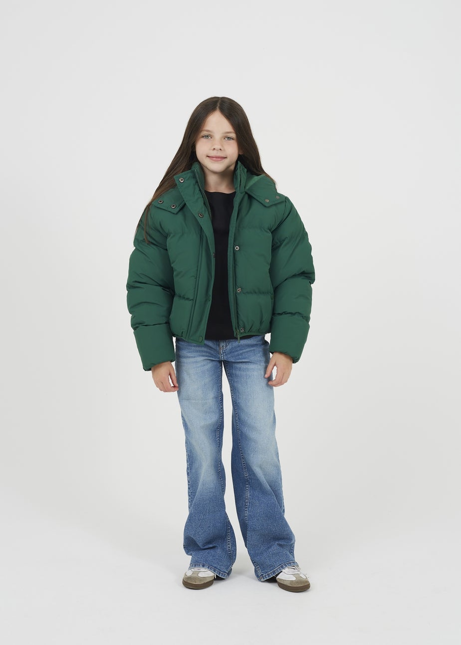 Brave Soul Green Hooded Padded Jacket (7-13 yrs)